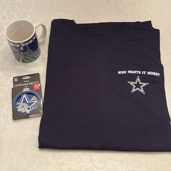 Dallas Cowboys Tee Shirt, Ornament and Coffee Mug Bundle - Picture 3 of 16